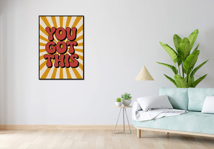 Plakat  Motywacyjny Afirmacja Retro Vintage Do Salonu You Got This