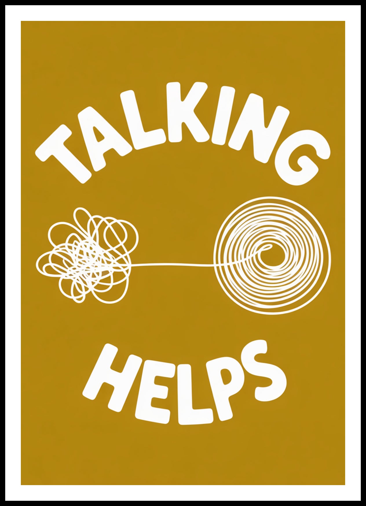 Plakat  Obraz  Motywacyjny Afirmacja Retro Vintage Do Salonu  Talking Helps