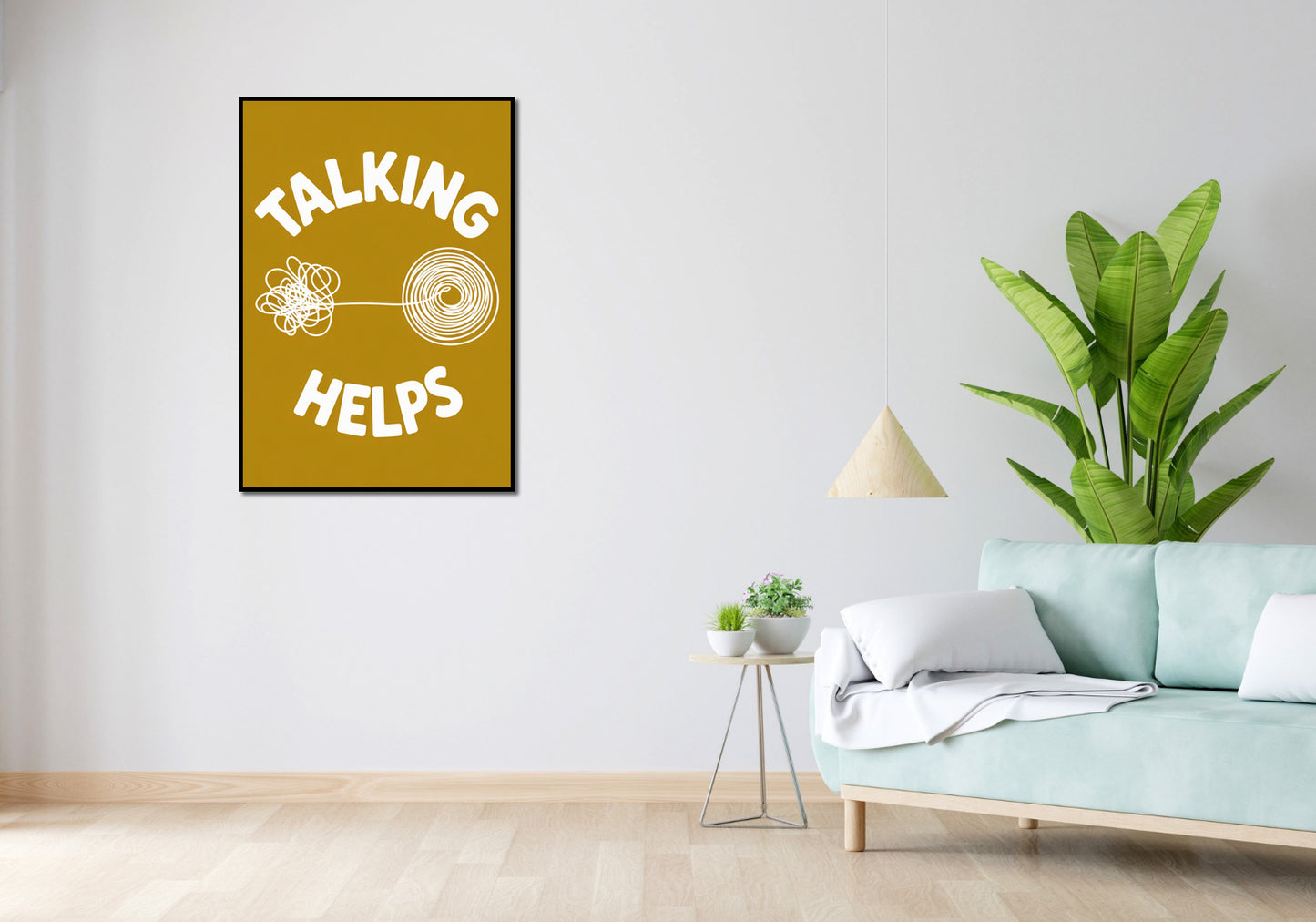 Plakat  Obraz  Motywacyjny Afirmacja Retro Vintage Do Salonu  Talking Helps