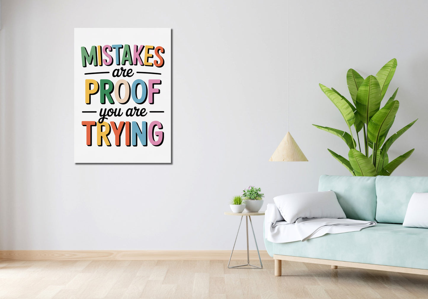 Obraz  Motywacyjny Afirmacja Retro Vintage Do Salonu Mistakes