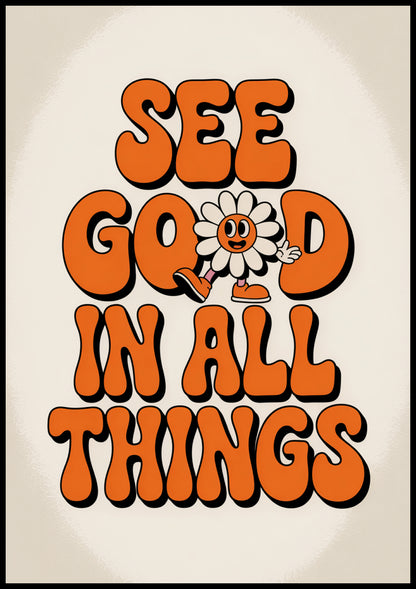 Plakat  Motywacyjny Afirmacja Retro Vintage Do Salonu See Good
