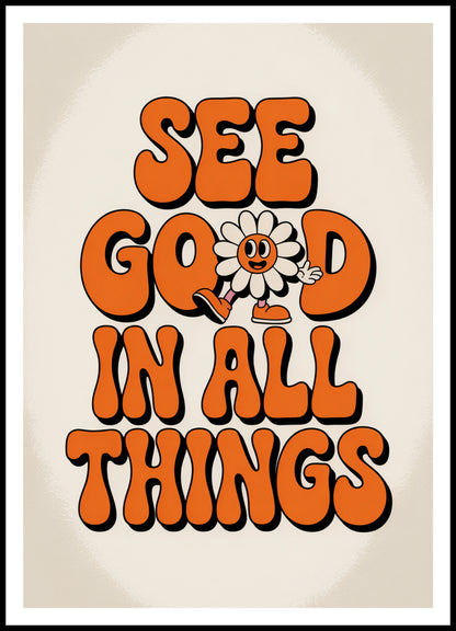 Plakat  Motywacyjny Afirmacja Retro Vintage Do Salonu See Good