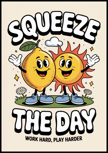 Plakat  Motywacyjny Afirmacja Retro Vintage Do Salonu Squeeze