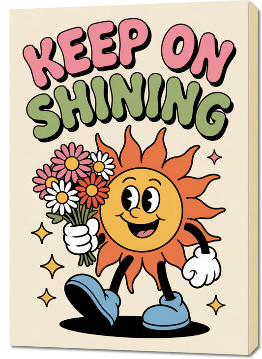 Obraz  Motywacyjny Afirmacja Retro Vintage Do Salonu  Keep On