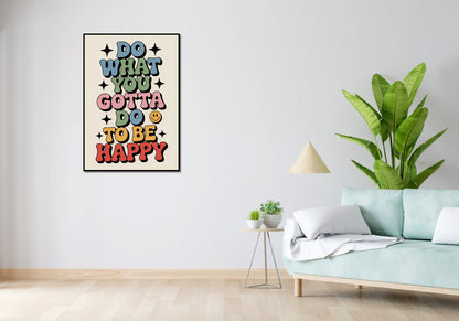 Plakat  Motywacyjny Afirmacja Retro Vintage Do Salonu Do What You