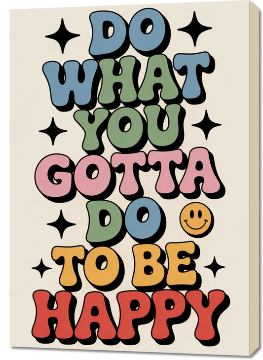 Obraz  Motywacyjny Afirmacja Retro Vintage Do Salonu Do What You