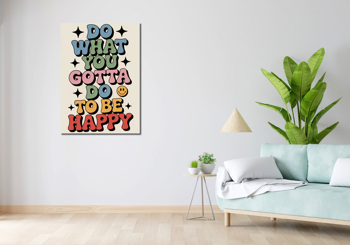 Obraz  Motywacyjny Afirmacja Retro Vintage Do Salonu Do What You