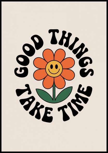Plakat  Motywacyjny Afirmacja Retro Vintage Do Salonu Good Things