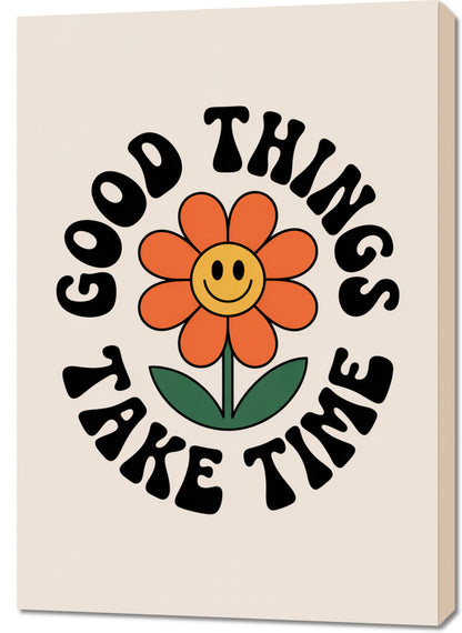 Obraz  Motywacyjny Afirmacja Retro Vintage Do Salonu Good Things