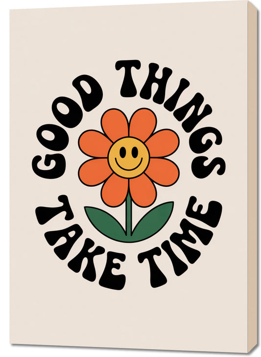 Obraz  Motywacyjny Afirmacja Retro Vintage Do Salonu Good Things