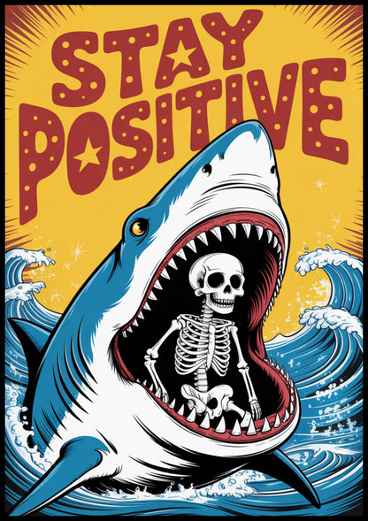 Plakat  Motywacyjny Afirmacja Retro Vintage Do Salonu  Stay Positive
