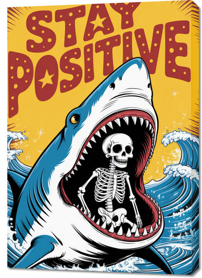 Obraz  Motywacyjny Afirmacja Retro Vintage Do Salonu  Stay Positive