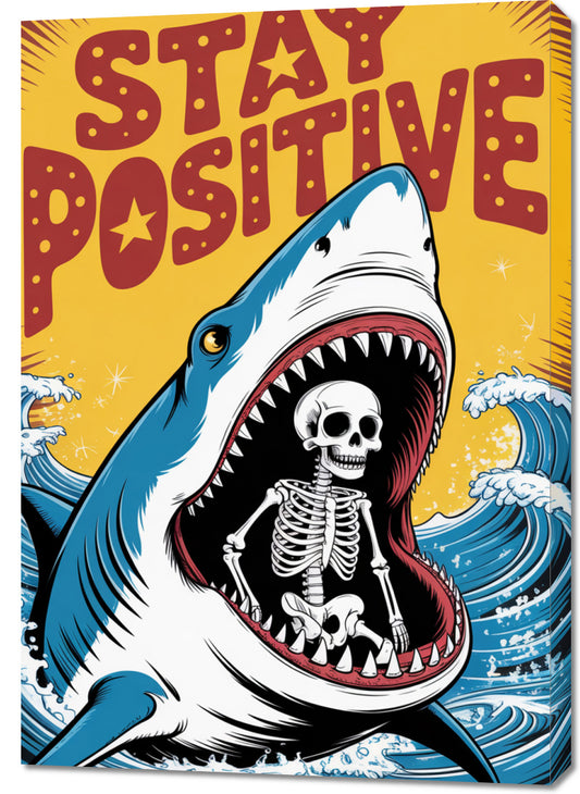 Obraz  Motywacyjny Afirmacja Retro Vintage Do Salonu  Stay Positive