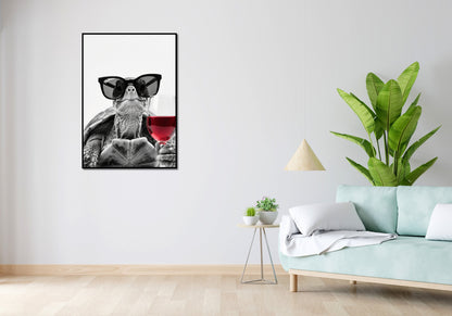 Plakat  Żółw Retro Vintage do Salonu