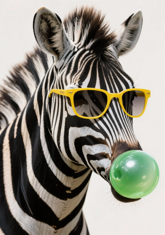 Plakat  Retro Vintage Do Salonu Zebra