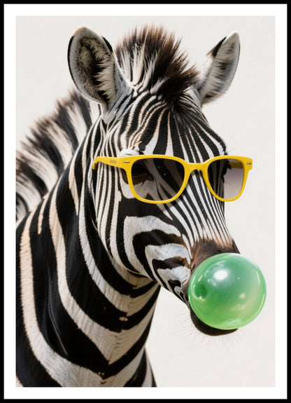 Plakat  Retro Vintage Do Salonu Zebra