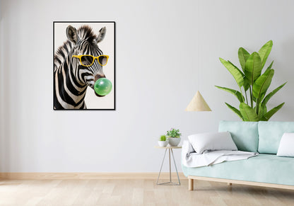 Plakat  Retro Vintage Do Salonu Zebra