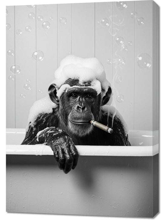 Obraz  Retro Vintage Do Salonu Szympans