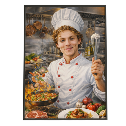 Karykatura ze Zdjęcia Portret Plakat 1 os.  Prezent na Urodziny