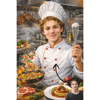 Karykatura ze Zdjęcia Portret Plakat 1 os.  Prezent na Urodziny