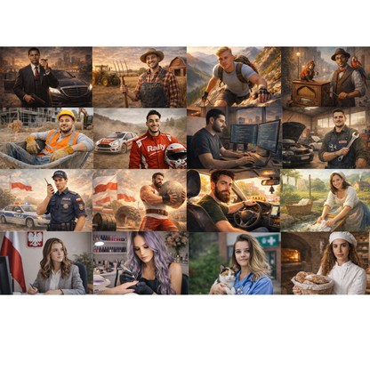 Karykatura ze Zdjęcia Portret Plakat 1 os.  Prezent Urodziny