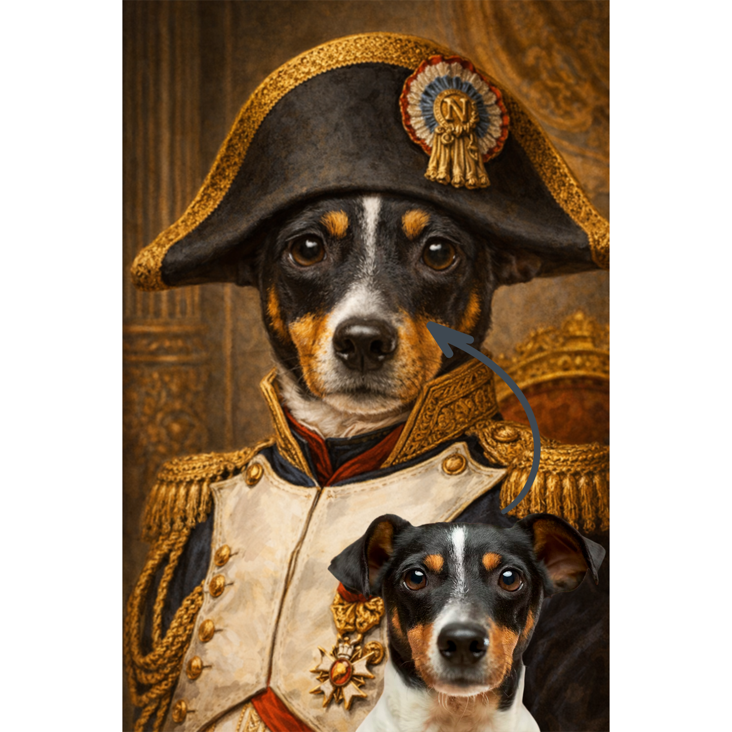 Portret Królewski Pupila Plakat  Urodziny Prezent Karykatura