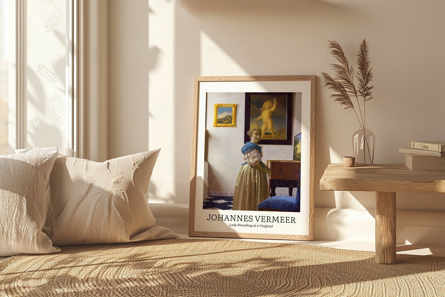 "Design Lady Standing at a Virginal" by Johannes Vermeer