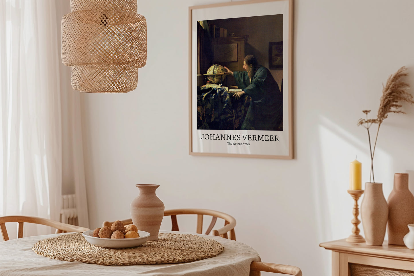 "Design The Astronomer" by Johannes Vermeer