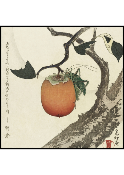 „Persimmon and Grasshopper” - Hokusai