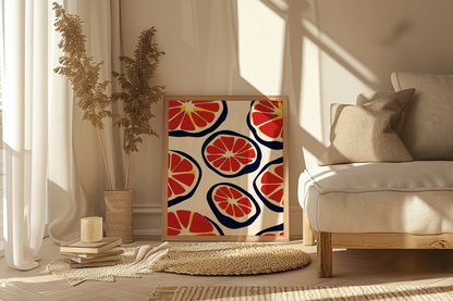 Plakat Grapefruit – soczyste geometryczne wzory