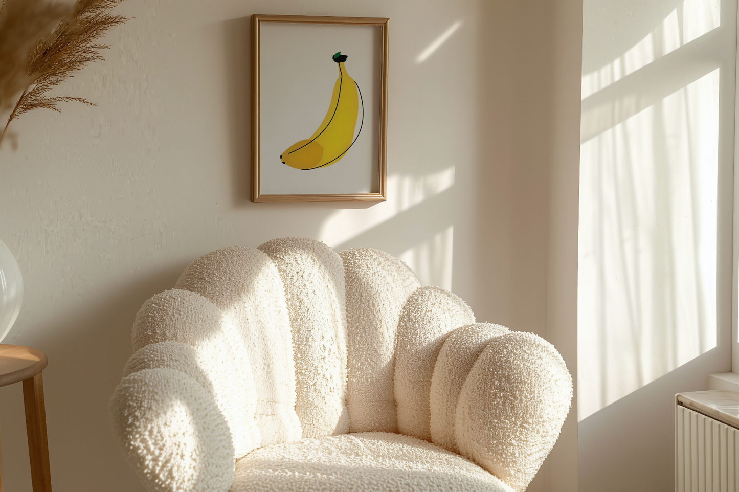 Plakat Banan – minimalistyczna dekoracja do kuchni