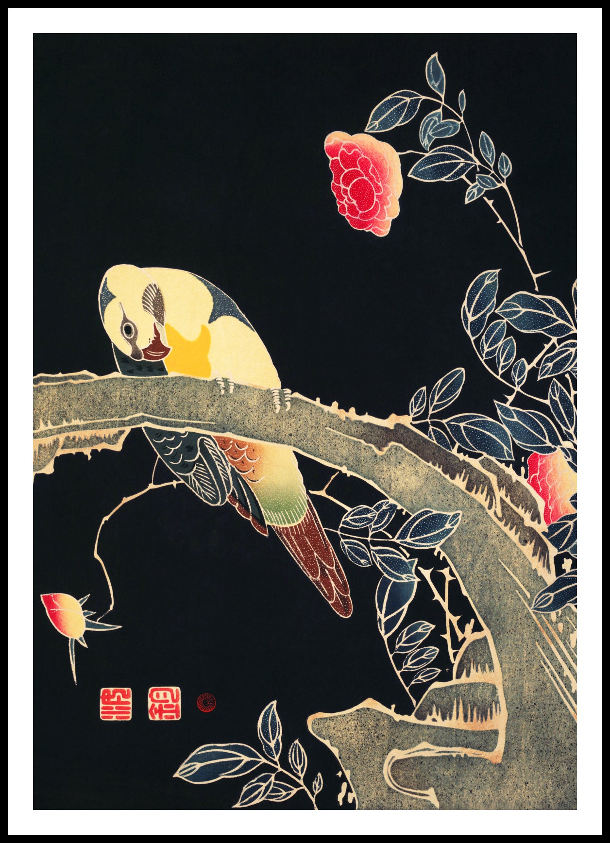 Plakat "Parrot on the Branch" Jakuchu