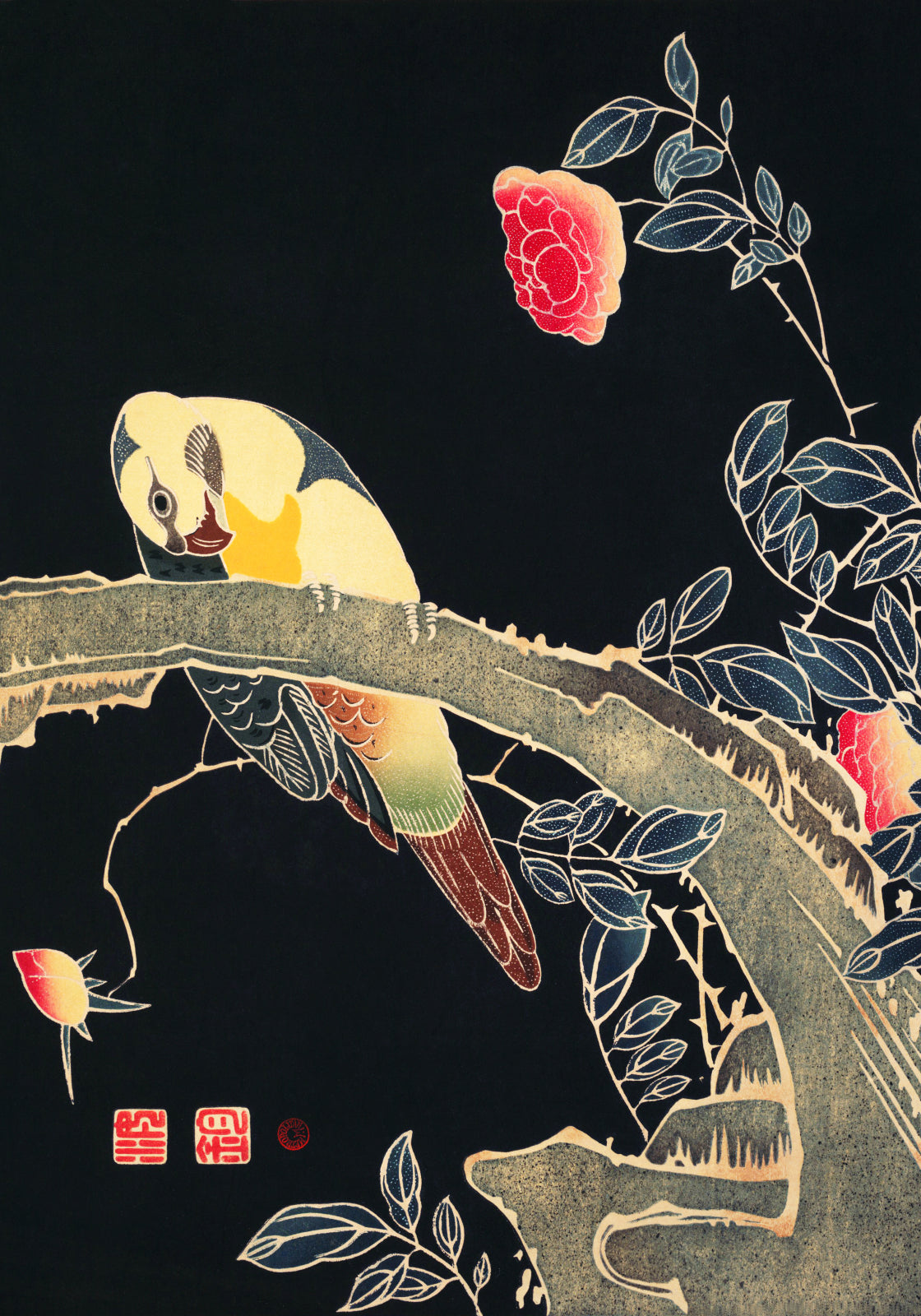 Plakat "Parrot on the Branch" Jakuchu