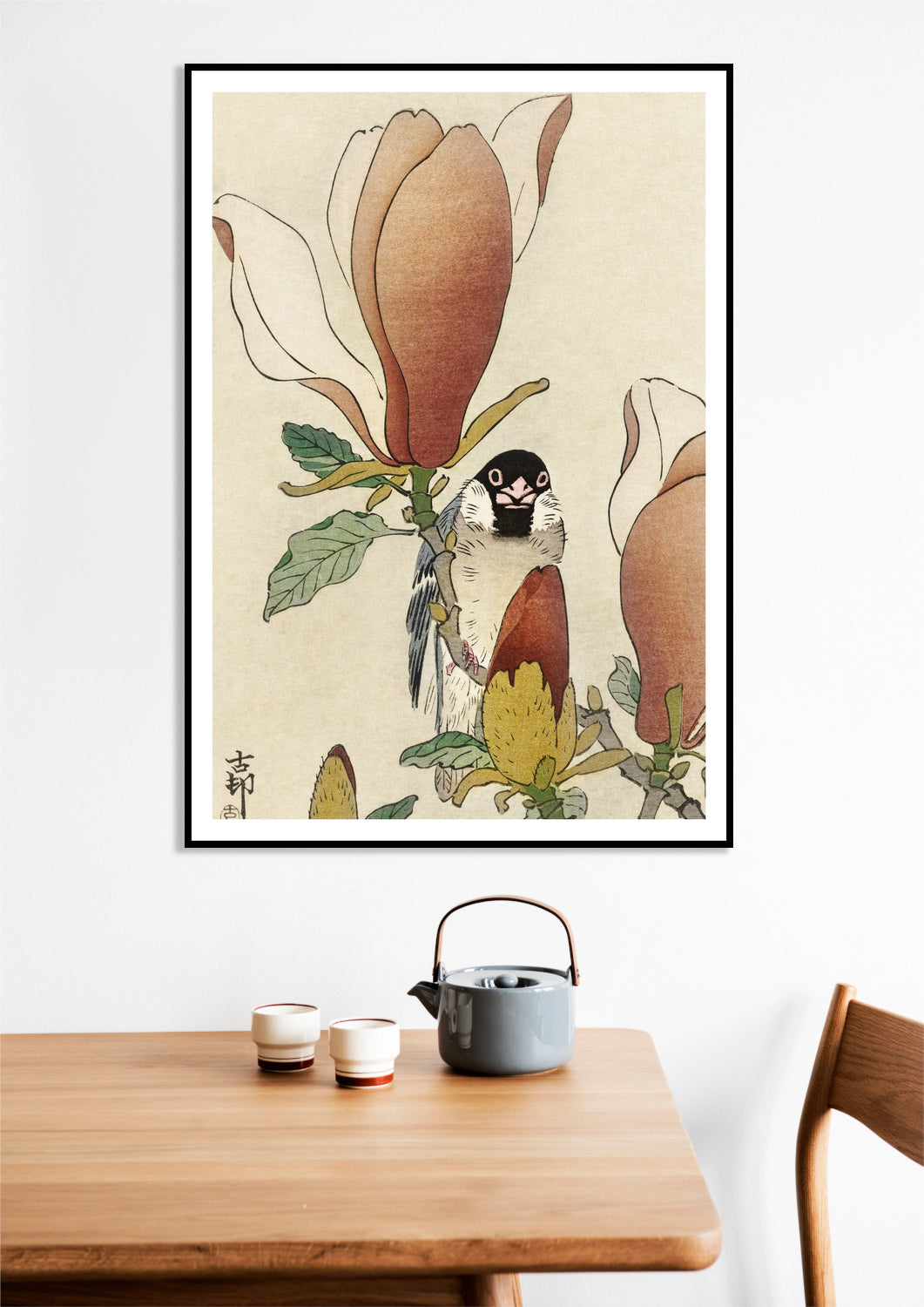 Plakat Ptak wśród Kwiatów Magnolii - Koson