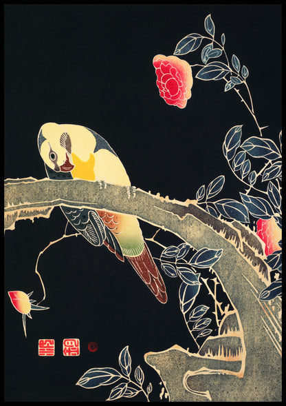 Plakat "Parrot on the Branch" Jakuchu